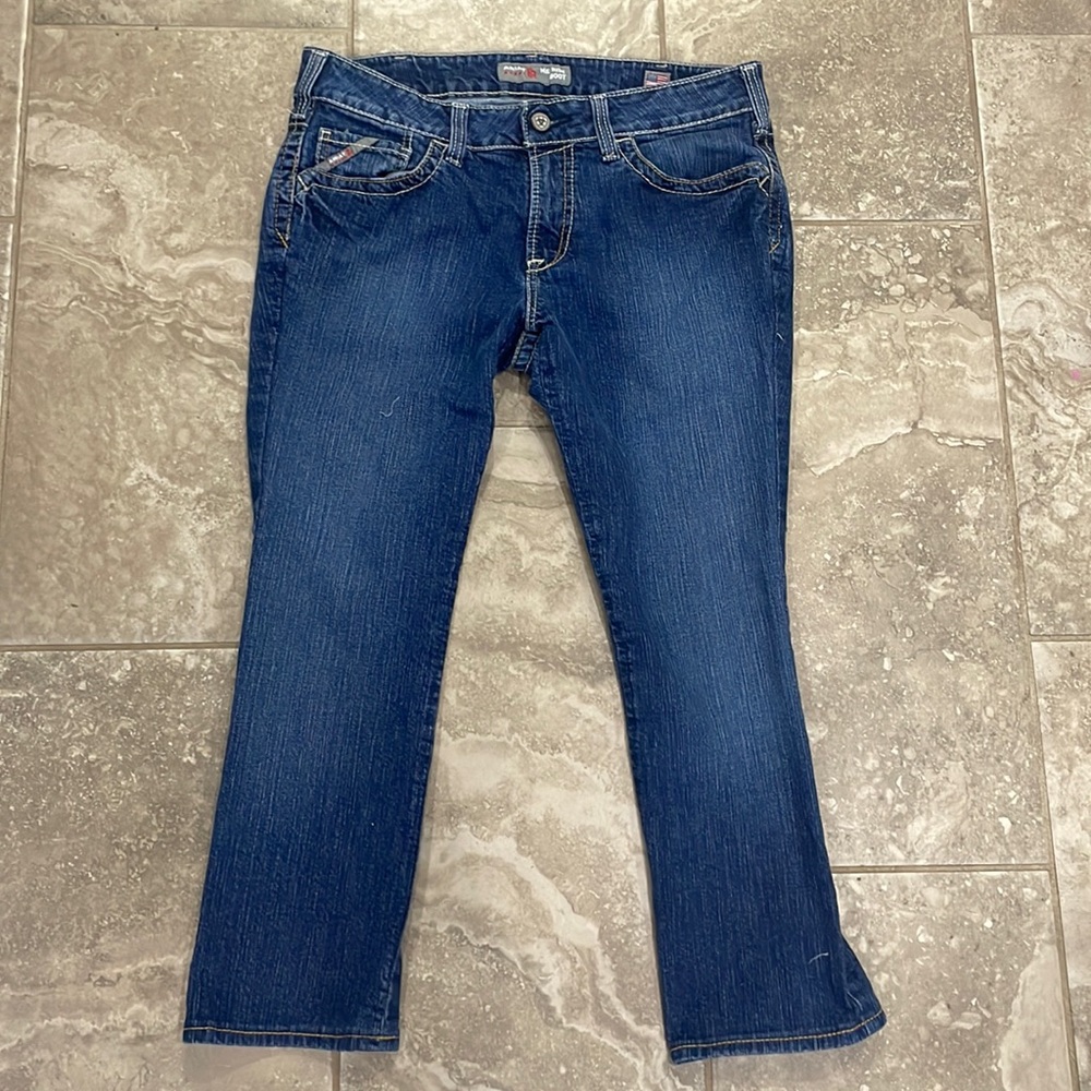 ARIAT WOMEN'S MID RISE FLAME RESISTANT BOOT CUT JEANS‎ SZ 32